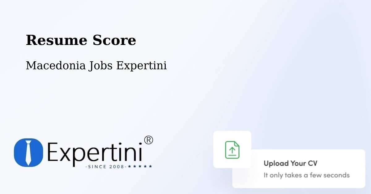 Resume Score & Job Description Match Tool – Dolno Palčište - Macedonia Jobs Expertini